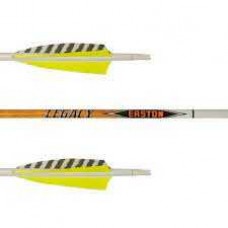 Easton 6.5mm Carbon Legacy Arrows (Fletched w/Feathers) 400 Spine - 1/2 Dozen