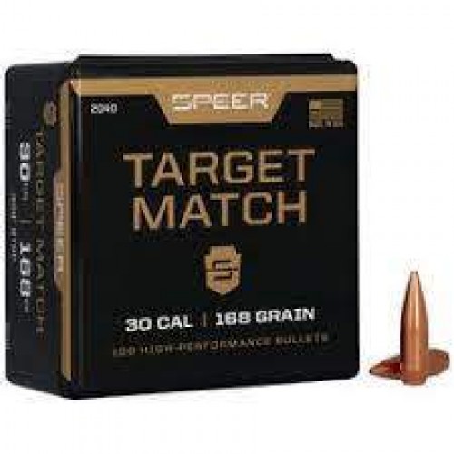 Speer Target Match Rifle Bullet .308 168gr - 100/Box