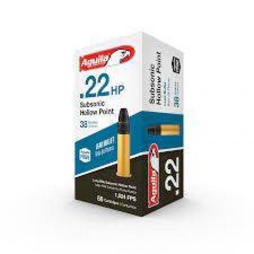 Aguila Subsonic 22LR 38gr LHP Ammunition