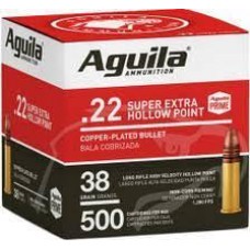 Aguila Standard High Velocity 22LR 38gr Copper-Plated Solid Point - *2000RDS*