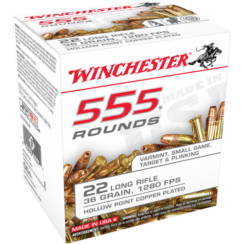 Winchester Target & Small Game 22LR 36gr Ammunition - 555Rounds