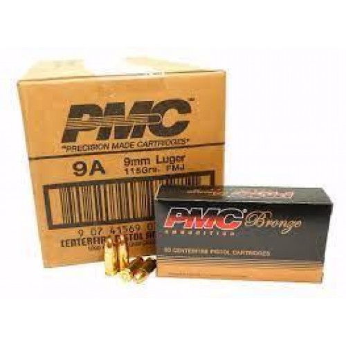 PMC Bronze 9mm 115gr Ammunition - 500RDS 