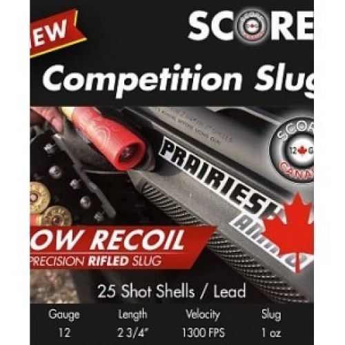 Score Competition Slug Low Recoil 2 3/4" 12ga 1oz - Box