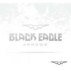 Black Eagle White Vinyl Window Decal - 3"x8"