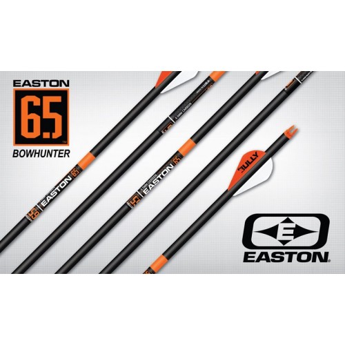 Easton 6.5 Bowhunter 500 Arrows w/2" Vanes - Dozen