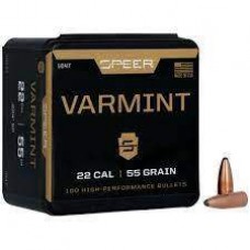 Speer Varmint 22Cal Soft Point .224 55gr Bullets