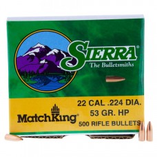 Sierra .22Cal 53gr HP MatchKing Bullets - 500PK
