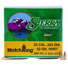 Sierra Matchking .22Cal 52gr HPBT - 500/Box