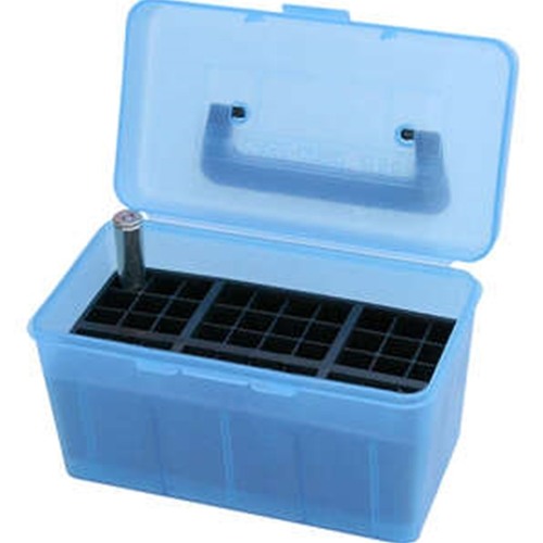 MTM H-50XL24 50rd Ammo Box - Clear Blue MTM H-50XL24 50rd Ammo Box - Clear Blue