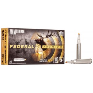 Federal Premium Trophy Bonded Tip 7mm Rem Mag 160gr Ammunition