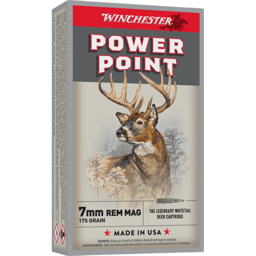 Winchester Power-Point 7mm Rem Mag 175gr SP Ammunition
